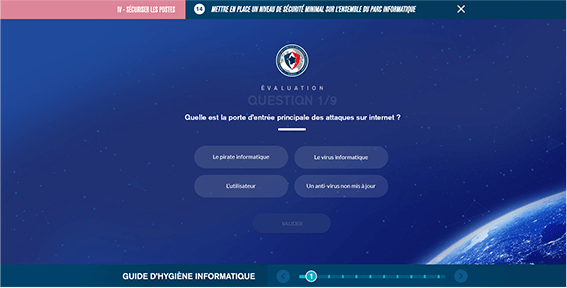 Exemple de contenu E-learning sur mesure pour le module Guide d’hygiène informatique pour les DSII de ANSSI