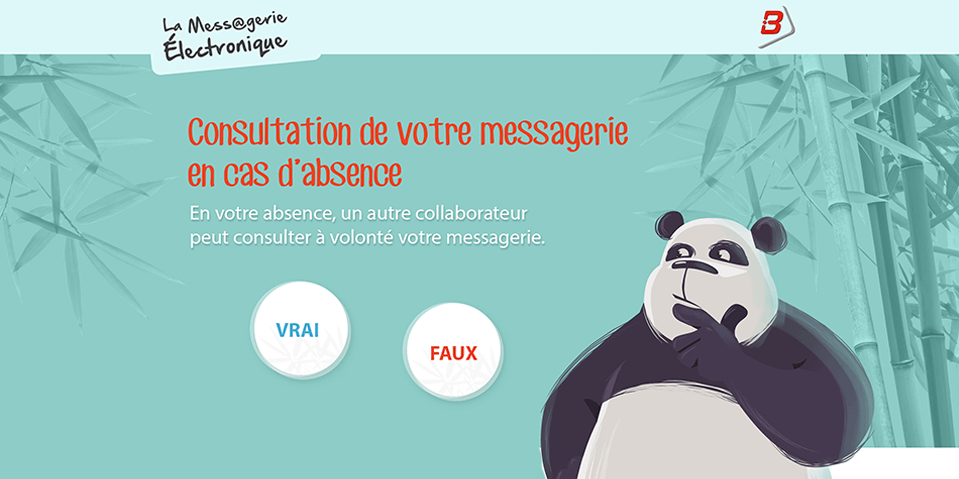 Exemple de contenu E-learning sur mesure pour le modul Concilier vie privée et vie professionnelle de Batigere