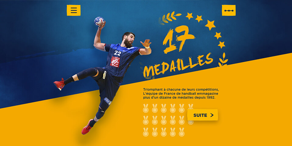 Exemple de contenu E-learning sur mesure pour le Championnat du monde de handball masculin