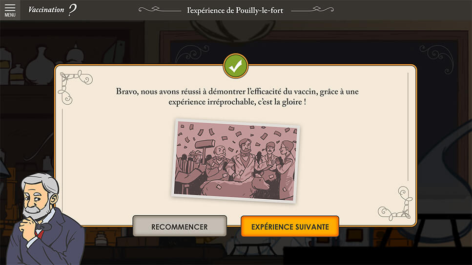 Exemple de contenu E-learning sur mesure pour le module de TERRE DE LOUIS PASTEUR