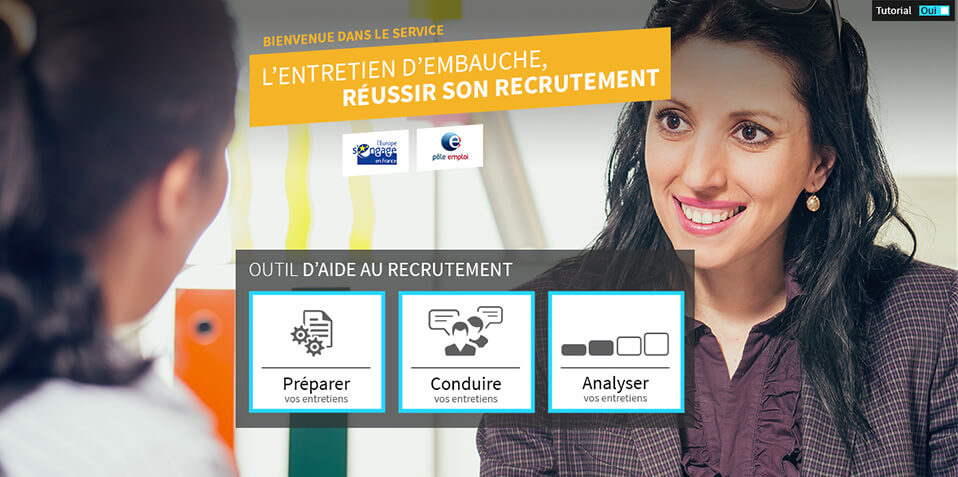 Exemple de contenu E-learning sur mesure pour le module Réussir son recrutement de Pôle emploi