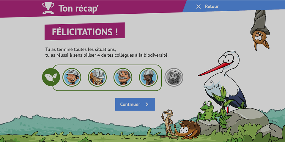 Exemple de contenu E-learning sur mesure pour le module Bio'opérator de la SNCF