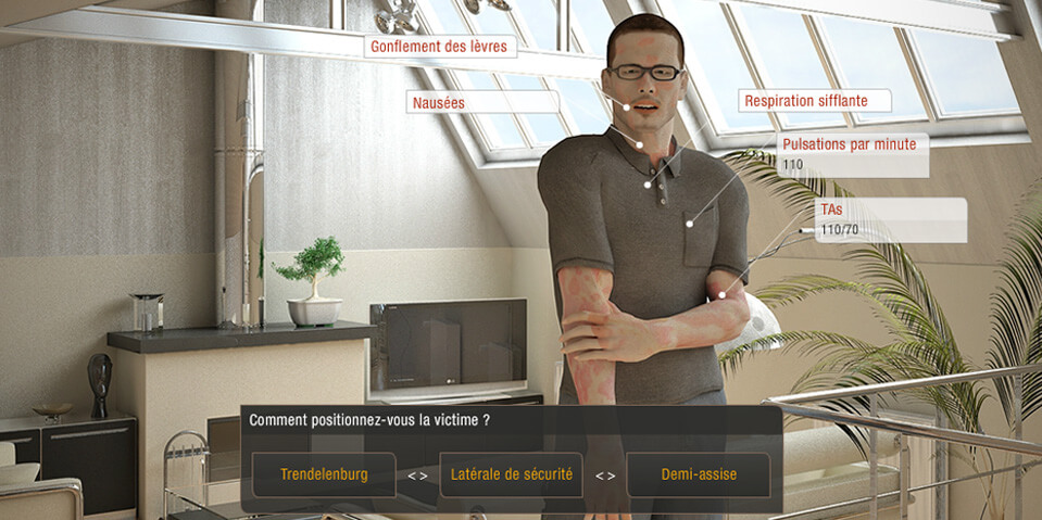 Exemple de contenu E-learning sur mesure pour le serious game du SDIS