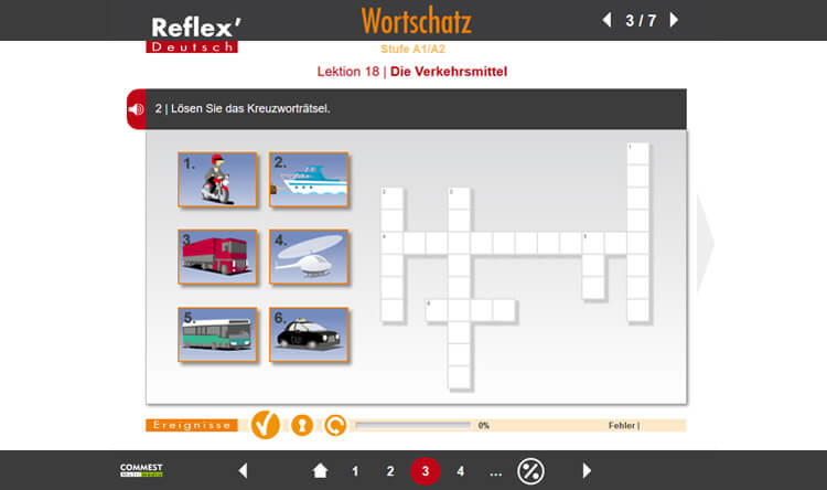 Exemple de contenu de formation de REFLEX’DEUTSCH GRAMMATIK / WORTSCHATZ A1/A2