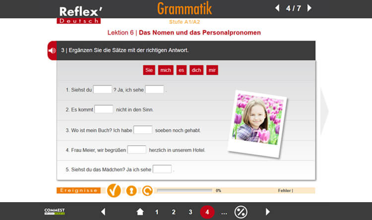 Exemple de contenu de formation de REFLEX’DEUTSCH GRAMMATIK / WORTSCHATZ A1/A2