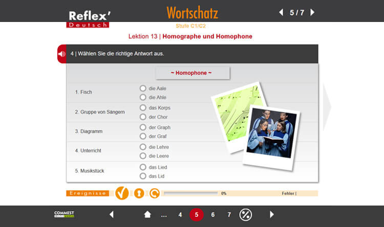 Exemple de contenu de formation de REFLEX’DEUTSCH GRAMMATIK / WORTSCHATZ C1/C2