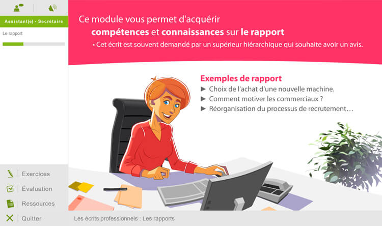 Exemple de contenu de formation ASSISTANT(E) SECRÉTAIRE
