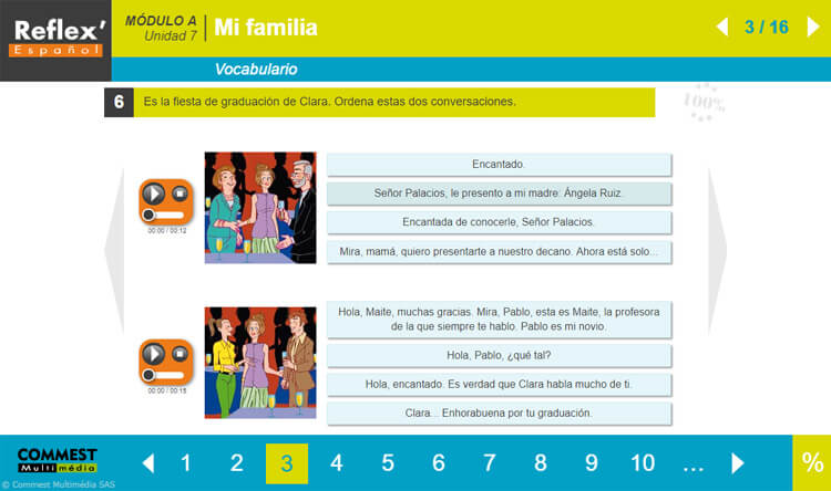 Exemple de contenu de formation de REFLEX’ESPAÑOL Débutant (A1/A2)