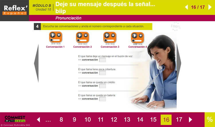 Exemple de contenu de formation de REFLEX’ESPAÑOL intermédiaire (B1)