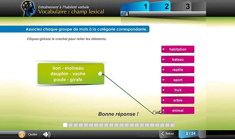Exemple de contenu de formation Habilité Verbale