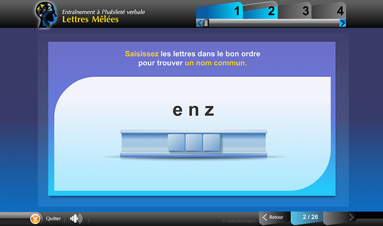 Exemple de contenu de formation Langage