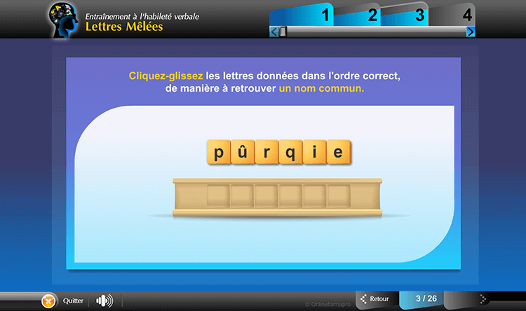 Exemple de contenu de formation Langage