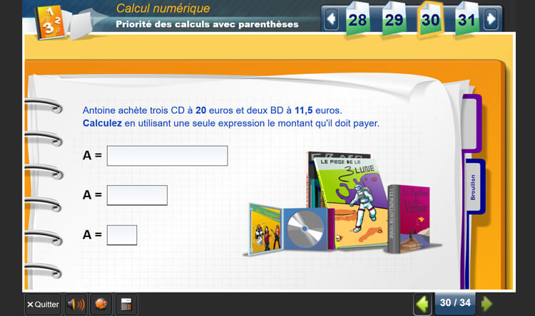 Exemple de contenu de formation Mathématiques – Niveau C