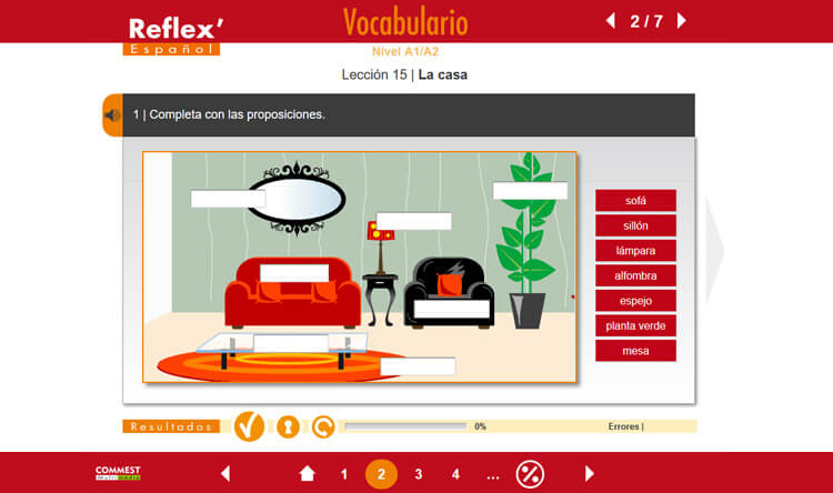 Exemple de contenu de formation de REFLEX’ESPAÑOL GRAMÁTICA / VOCABULARIO A1/A2