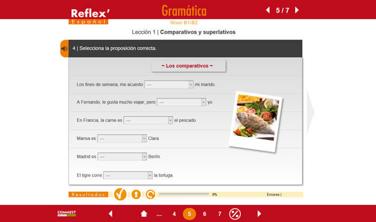 Exemple de contenu de formation de REFLEX’ESPAÑOL GRAMÁTICA / VOCABULARIO B1/B2