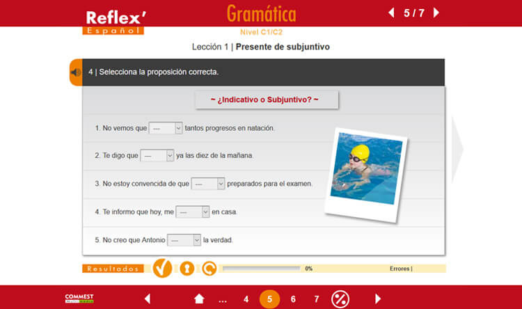 Exemple de contenu de formation de REFLEX’ESPAÑOL GRAMÁTICA / VOCABULARIO c1/c2