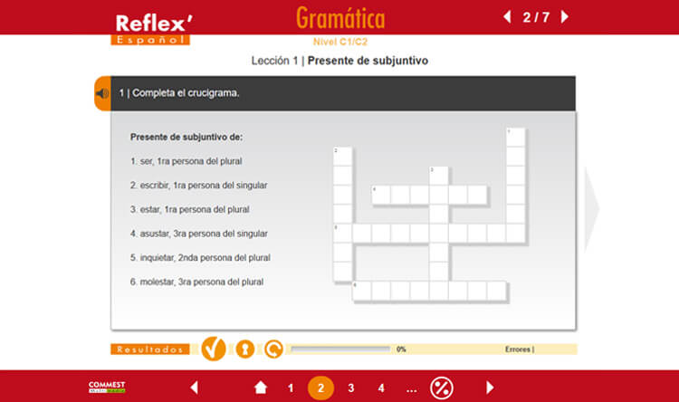Exemple de contenu de formation de REFLEX’ESPAÑOL GRAMÁTICA / VOCABULARIO c1/c2