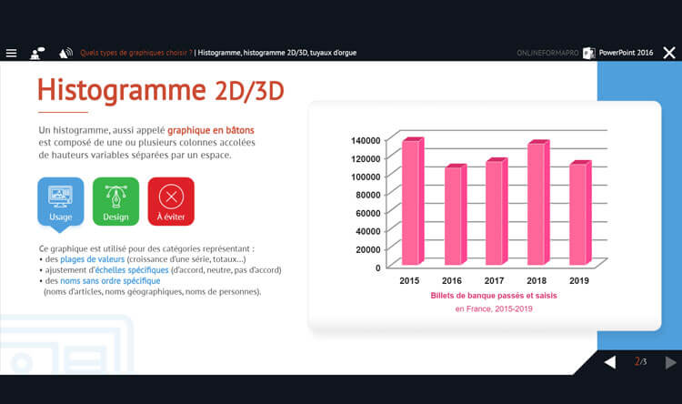 Capture d'écran du module PowerPoint 2016