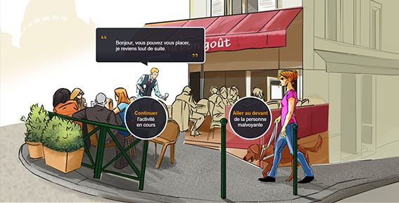 Exemple de contenu E-learning sur mesure pour le module Réflexe Accessibilité de CRT Île-de-France