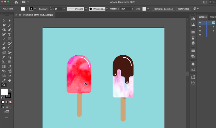 Exemple de contenu de formation Illustrator