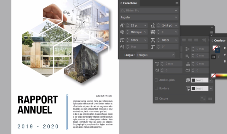 Exemple de contenu de formation Indesign