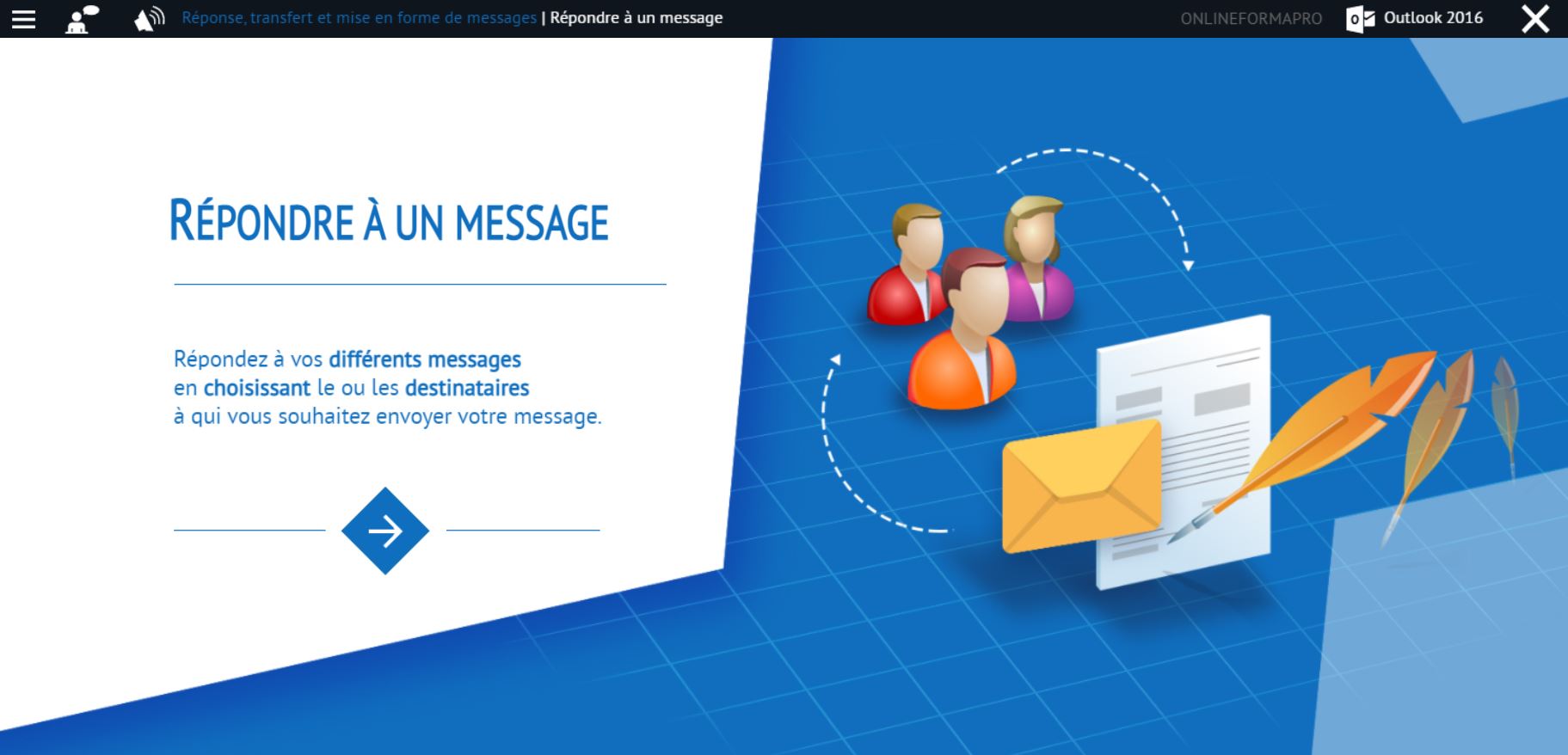 Exemple de contenu de formation Outlook 2016