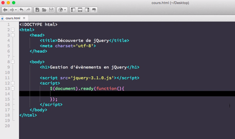 Exemple de contenu de formation JQUERY
