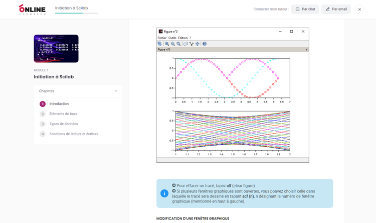 Exemple de contenu de formation Scilab