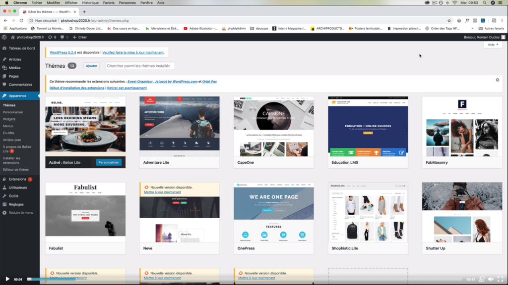 Exemple de contenu de formation WOOCOMMERCE