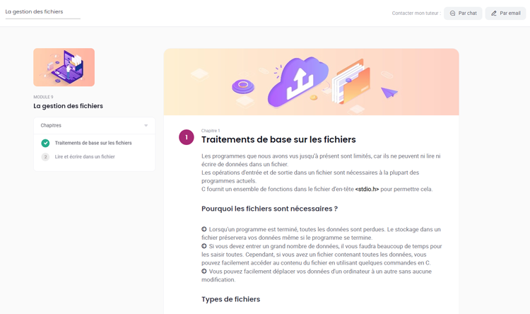 Exemple de contenu de formation Langage C