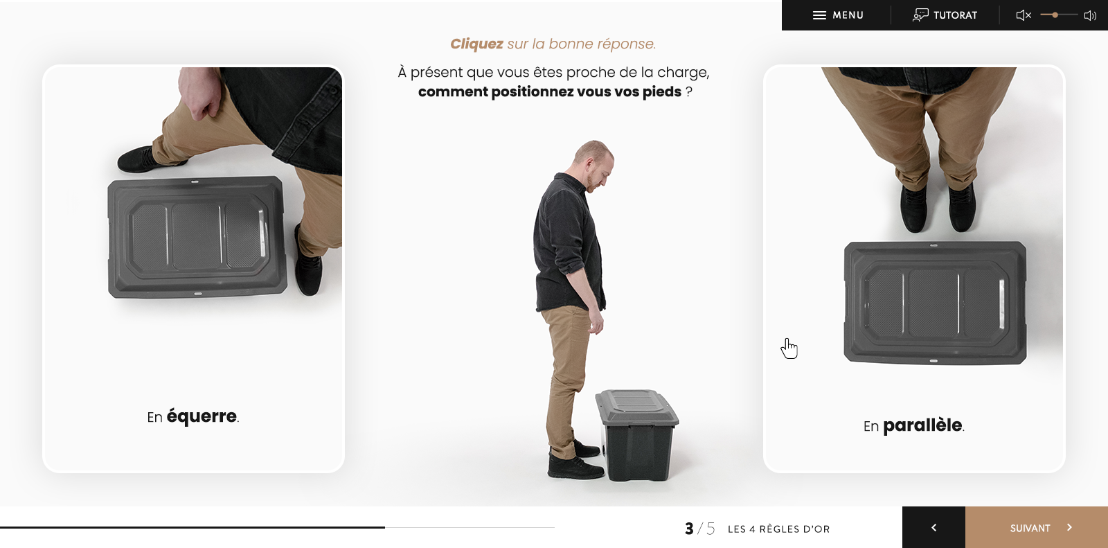 Exemple de contenu de formation Port de charges