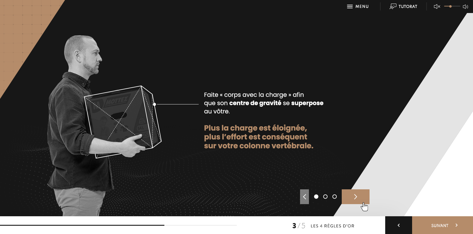 Exemple de contenu de formation Port de charges