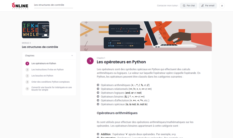 Exemple de contenu de formation Python