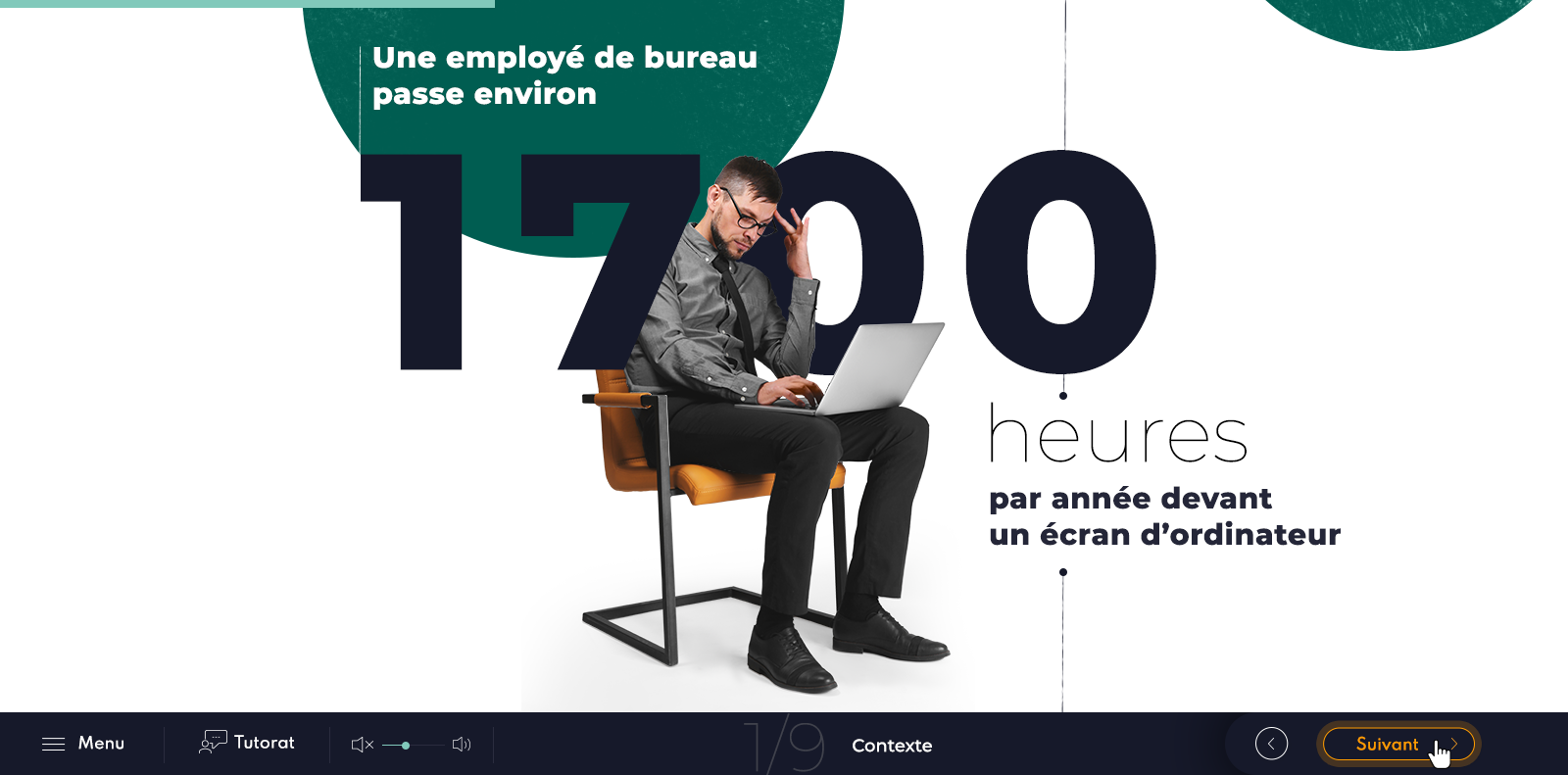 Exemple de contenu de formation Travailler sur écran
