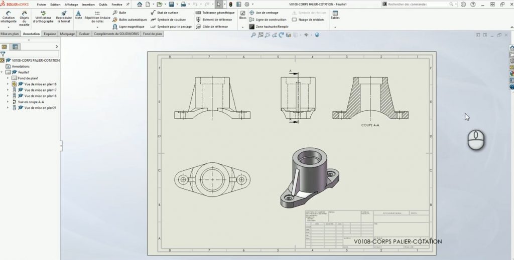 Exemple de contenu de formation SOLIDWORKS