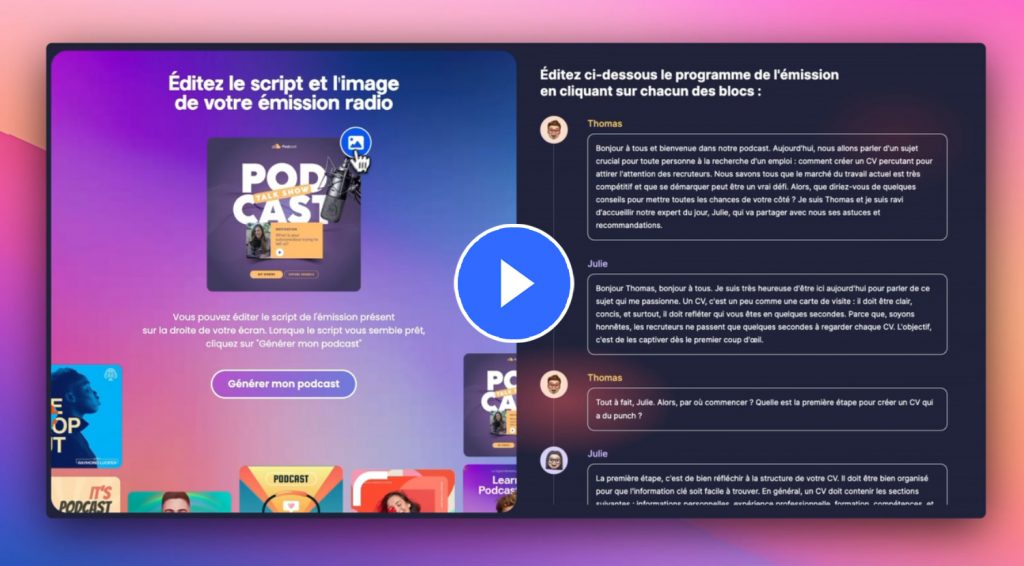 Générer des podcasts avec l'IA