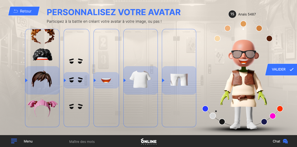 Personnalisez votre avatar et affrontez vos pairs lors de battles et de défis !