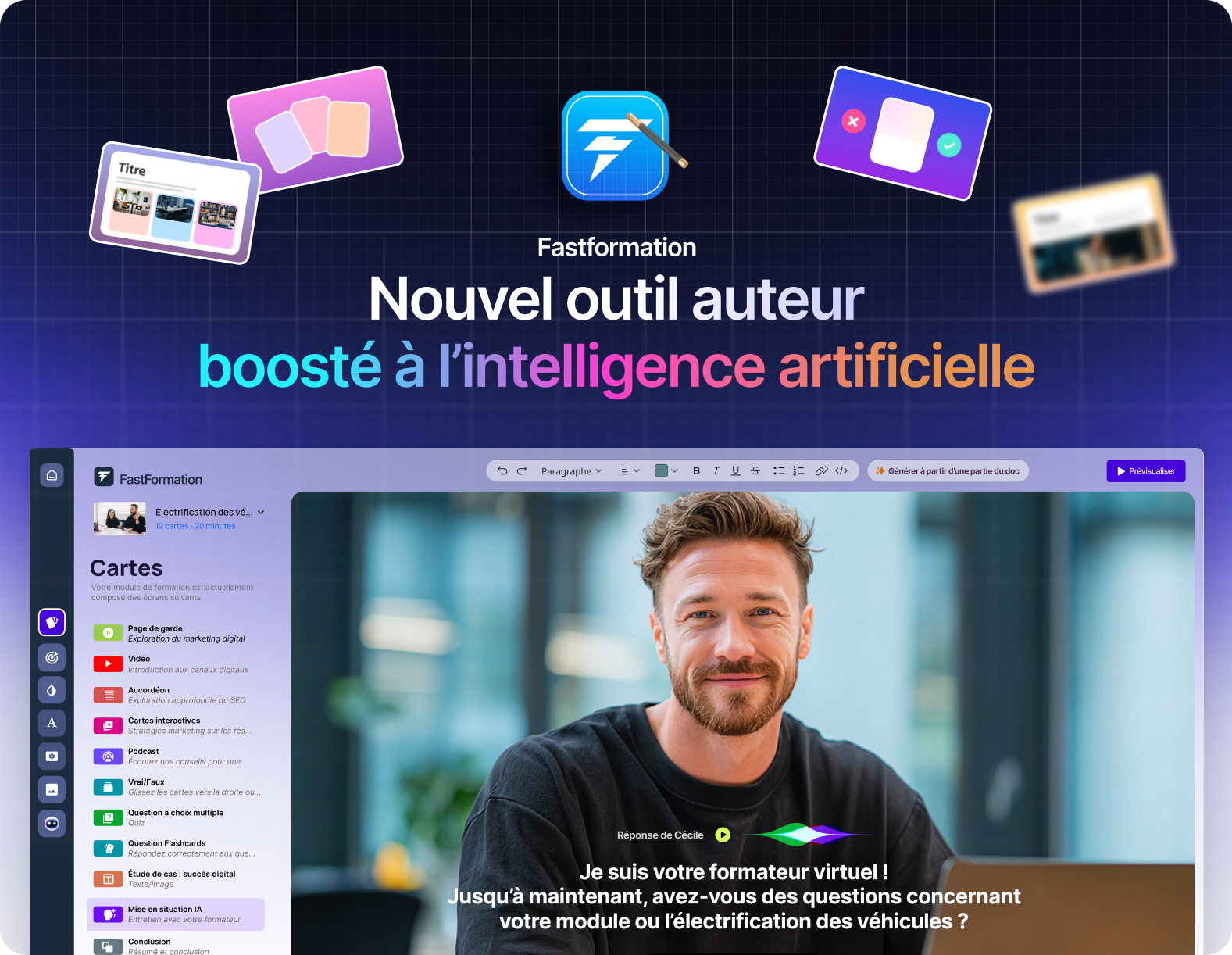 Outil Auteur IA - Fastformation