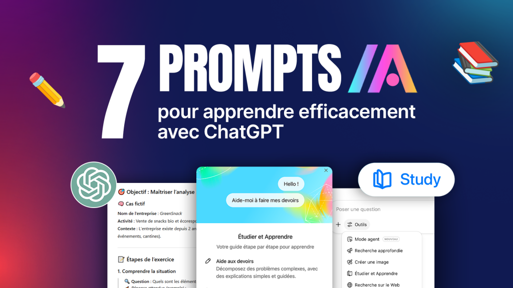 7 prompts à tester dans le mode Etudier et Apprendre de ChatGPT