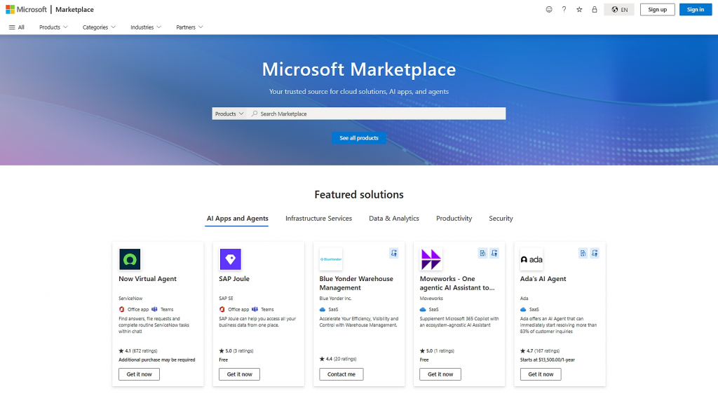 microsoft marketplace