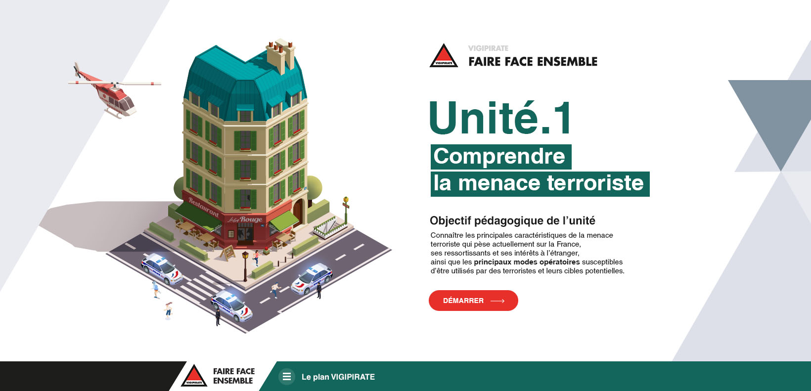 Exemple de contenu E-learning sur mesure pour le module MOOC Vigipirate de SGDSN